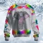 Elephants Colorful Ugly Christmas Sweater