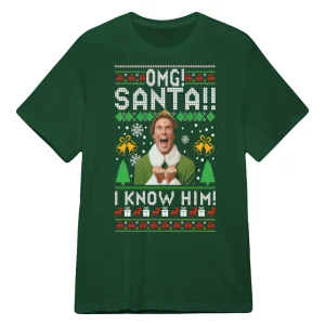 Elf Buddy Omg Santa I Know Him Christmas Sweater1