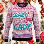 Flamingo Pink Flamingo Lady Ugly Christmas Sweater