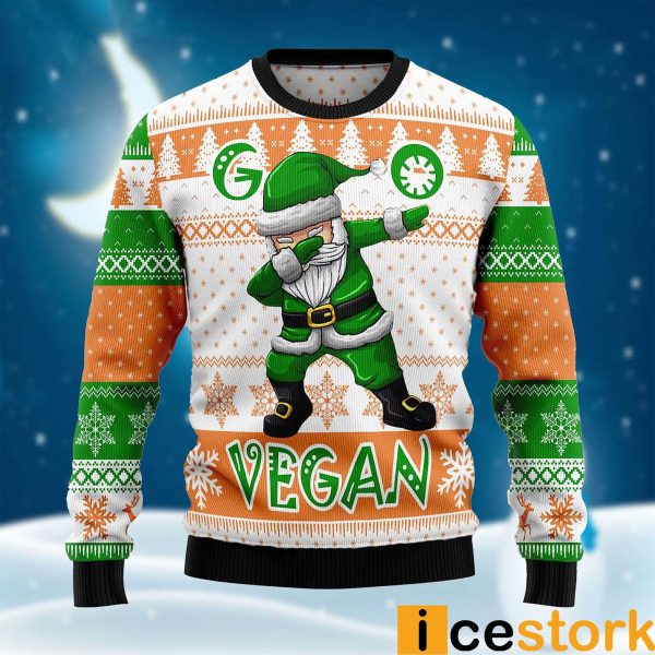 Go Vegan Santa Ugly Christmas Sweater