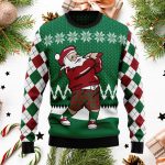 Golfer Santa Ugly Christmas Sweater