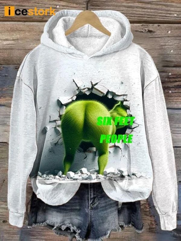 Green Monster Six Feet People Christmas Hoodie