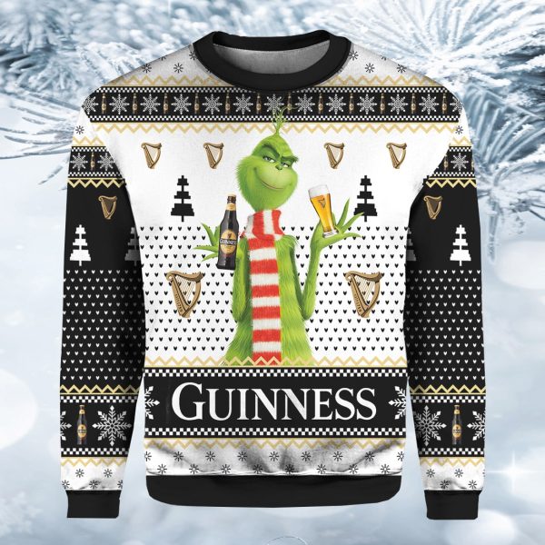 Guinness Grnch Ugly Christmas Sweater