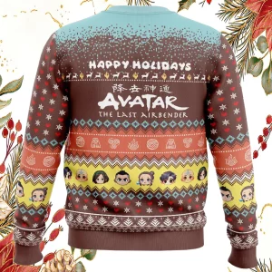 Happy Holidays Avatar The Last Airbender Ugly Christmas Sweater6