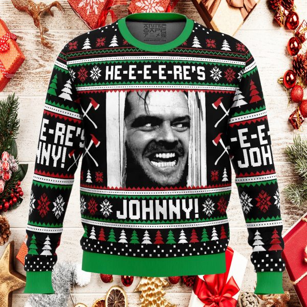 Here’s Johnny The Shining Ugly Christmas Sweater