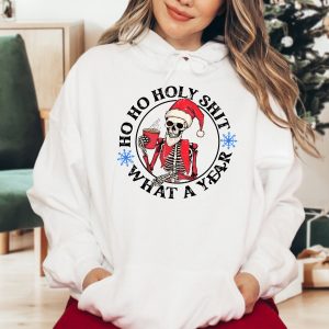 Ho Ho Holy Shit What A Year Christmas Sweatshirt 3