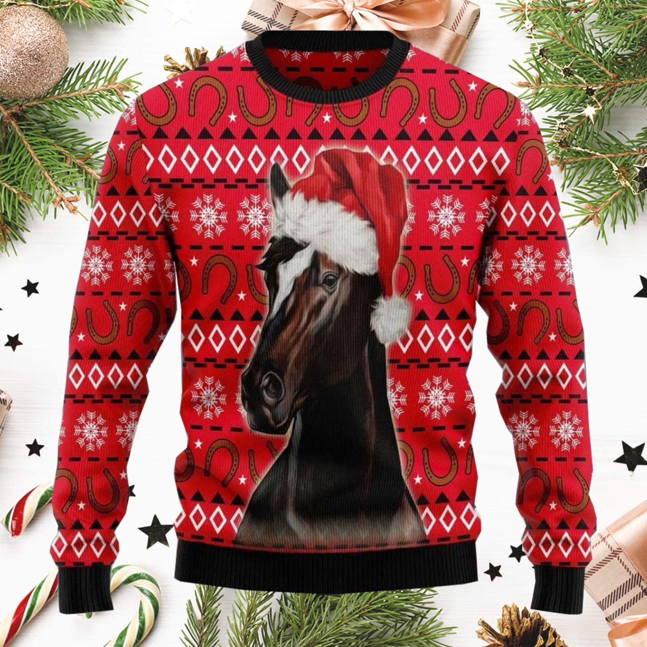 Horse Ugly Christmas Sweater - Icestork