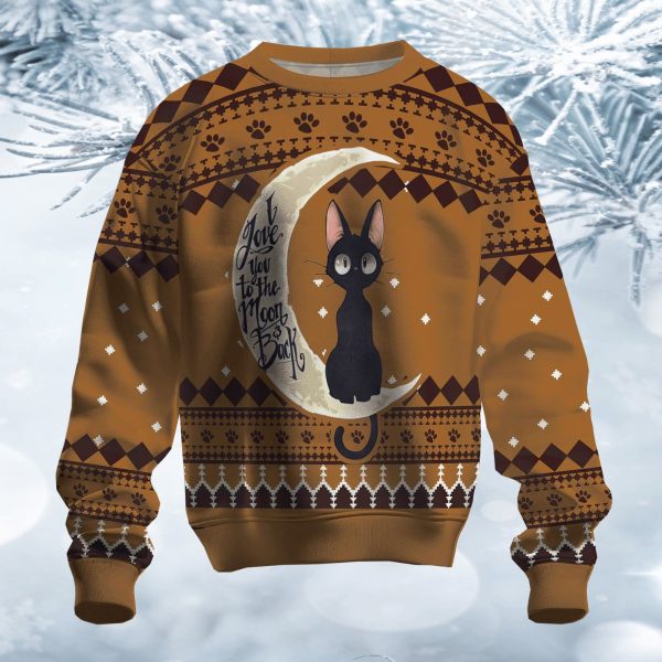 I Love You To The Moon Back Ugly Christmas Sweater