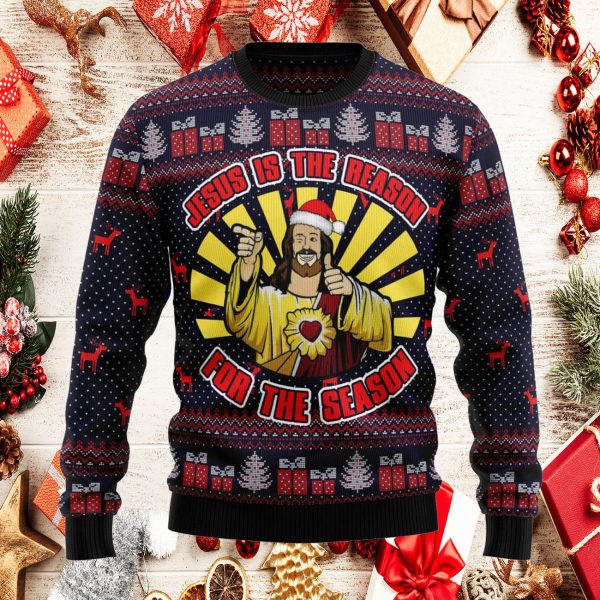 Jesus Is The Reason For The Season Ugly Christmas Sweater