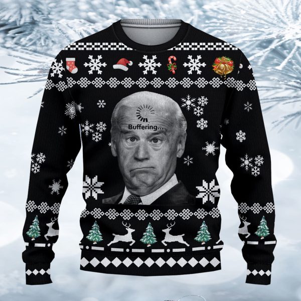Joe Biden Buffering Ugly Christmas Sweater
