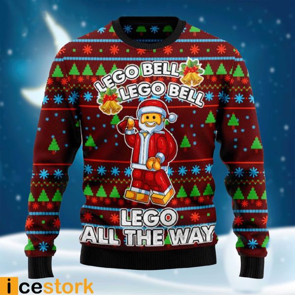 Lego Bell Lego Bell Lego All The Way Ugly Christmas Sweater
