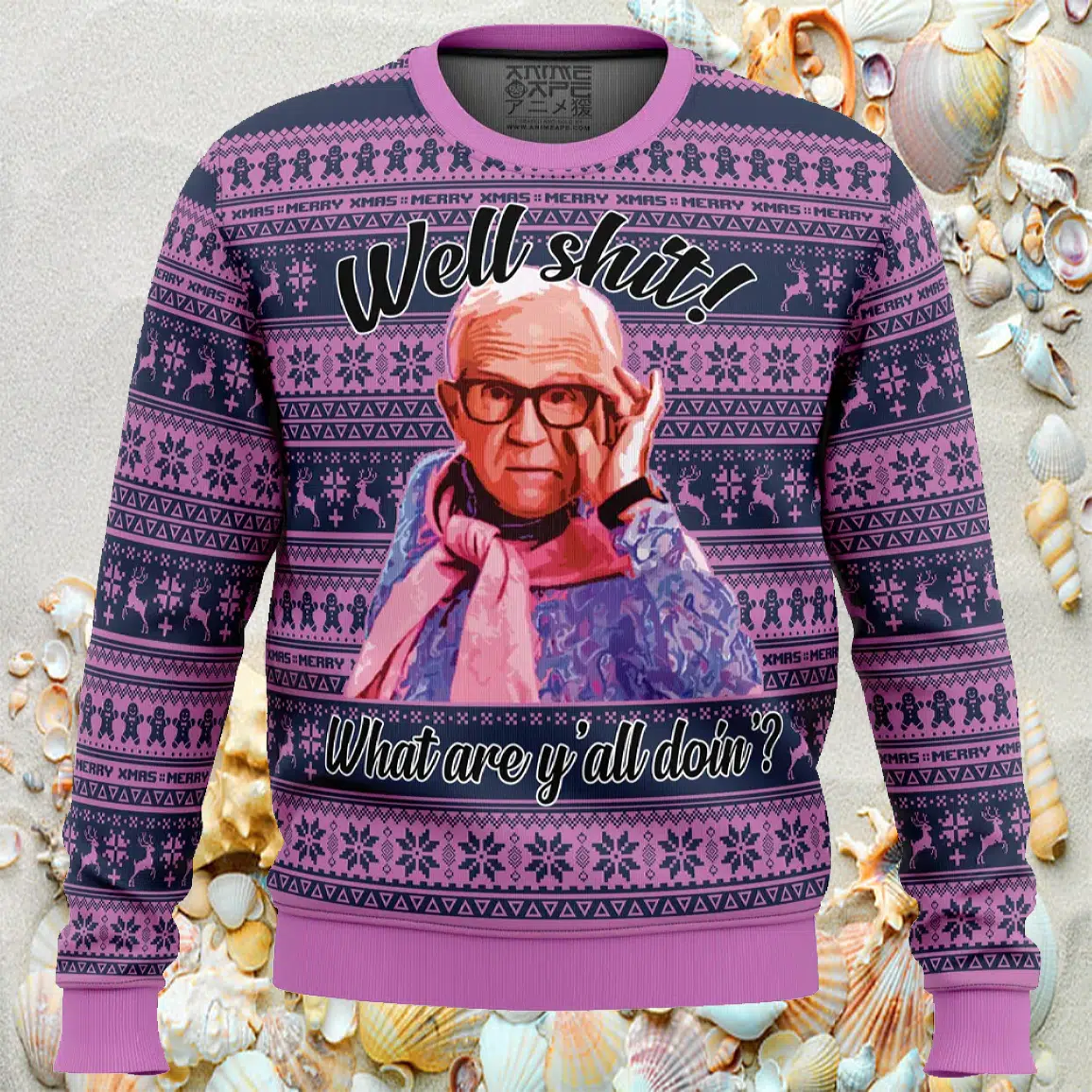 Leslie Jordan Well Shit Ugly Christmas Sweater