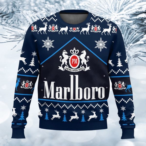 Marlboro Ice Blast Ugly Christmas Sweater