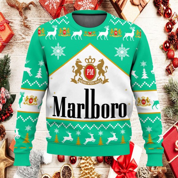 Marlboro Methol Ugly Christmas Sweater