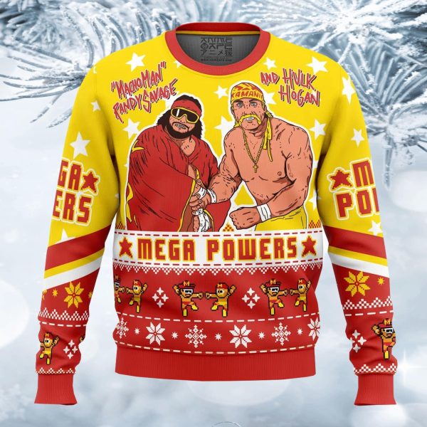 Mega Powers Macho Man And Hulk Hogan Ugly Christmas Sweater