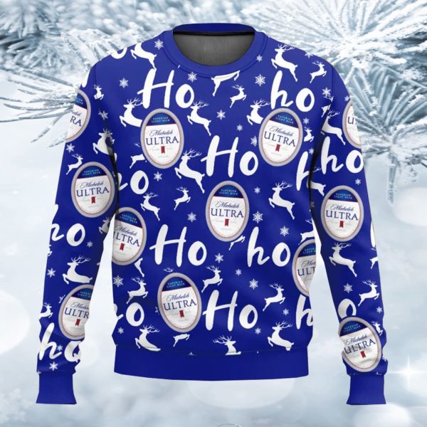 Michelob Ultra Christmas Hohoho Ugly Sweater