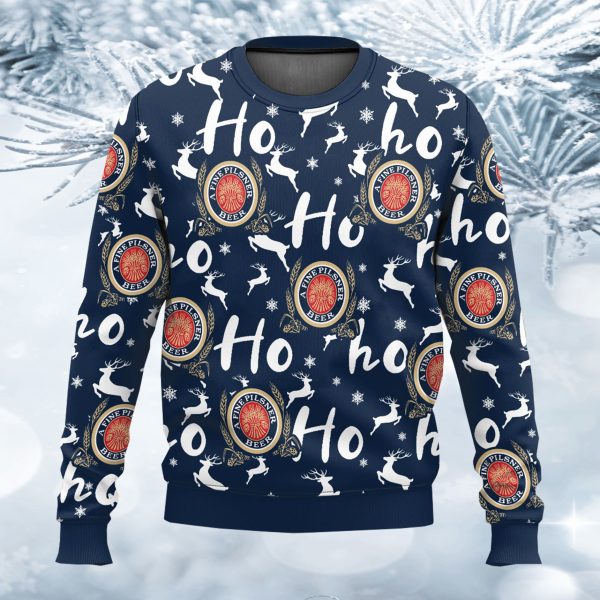 Miller Lite Christmas Hohoho Ugly Sweater