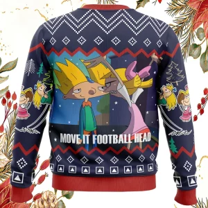 Move It Football Head Hey Arnold! Ugly Christmas Sweater