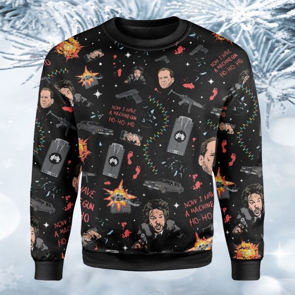 Nakatomi Plaza Die Hard Ugly Christmas Sweater