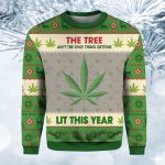 New Lit This Year Weed Ugly Christmas Sweater