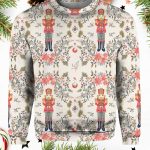 Nutcracker Print Contrast Paneled Sweatshirt