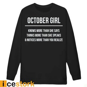 October girl knows more than she says shir