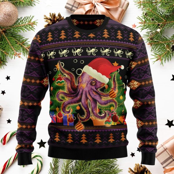 Octopus Ornament Ugly Christmas Sweater