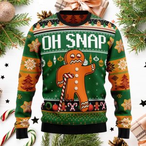Oh Snap Gingerbread Ugly Christmas Sweater