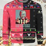 One For Biden One For Harris Ugly Christmas Sweater