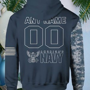 Personalized Bears Special Navy Camo Veteran Design Hoodie