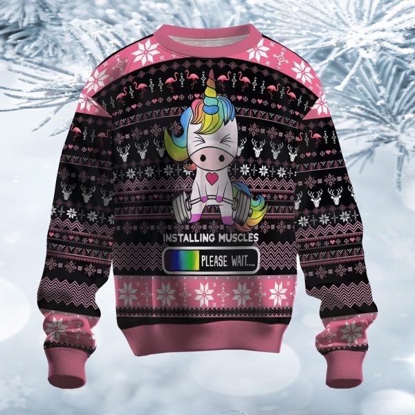 Please Wait For Unicorn Ugly Christmas Sweater