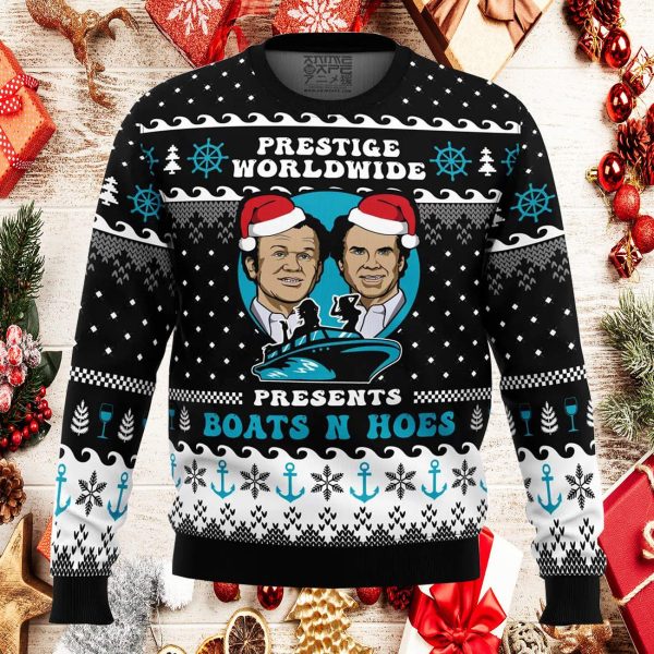 Prestige Worldwide Boat N Hoes Step Brothers Ugly Christmas Sweater