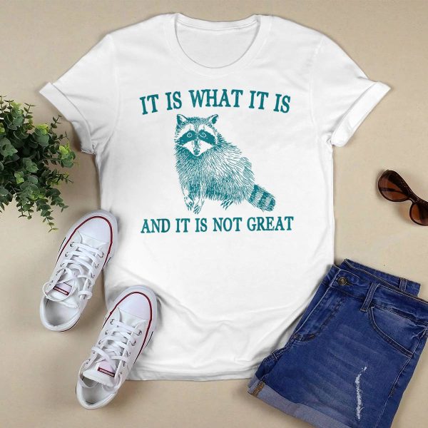 Raccoon It Is What It Is And It Is Not Great Shirt