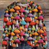 Retro Christmas Mushroom Art Print Sweatshirt