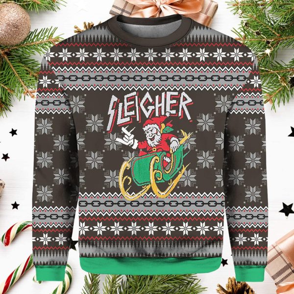 Santa Sleigher Ugly Christmas Sweater