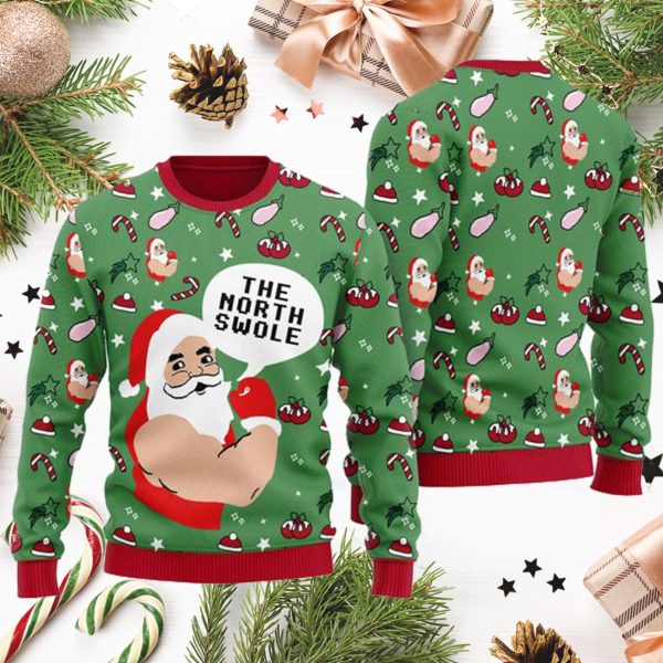 Santa The North Swole Ugly Christmas Sweater