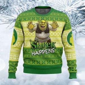 Shrek Happens Ugly Christmas Sweater