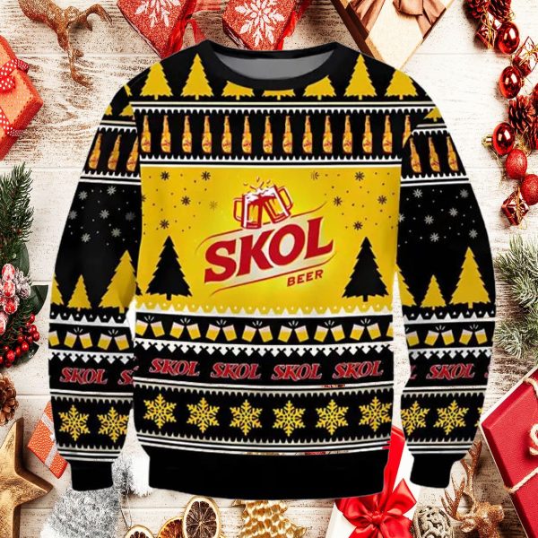 Skol Beer Ugly Christmas Sweater