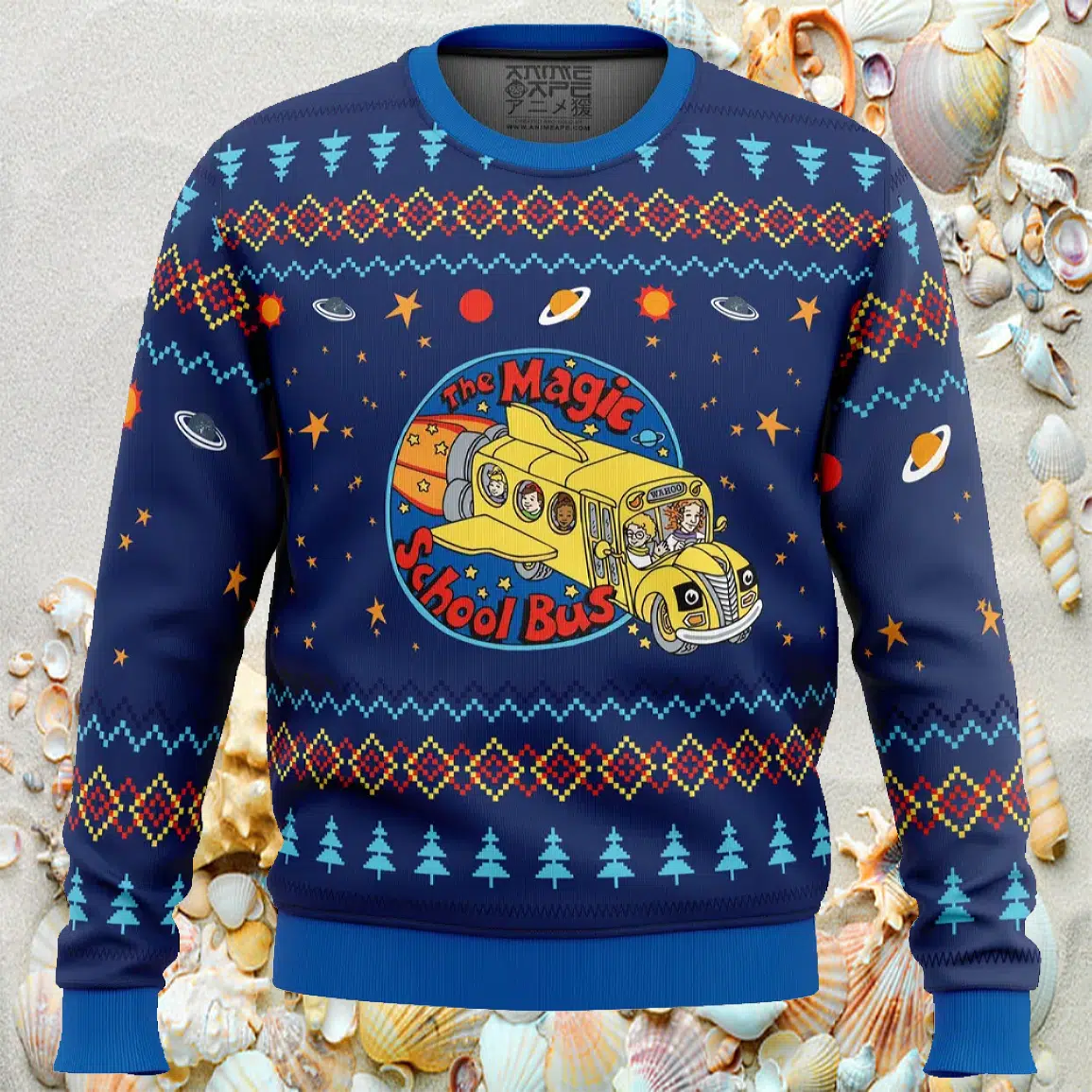 Space Adventures The Magic School Bus Ugly Christmas Sweater - Icestork