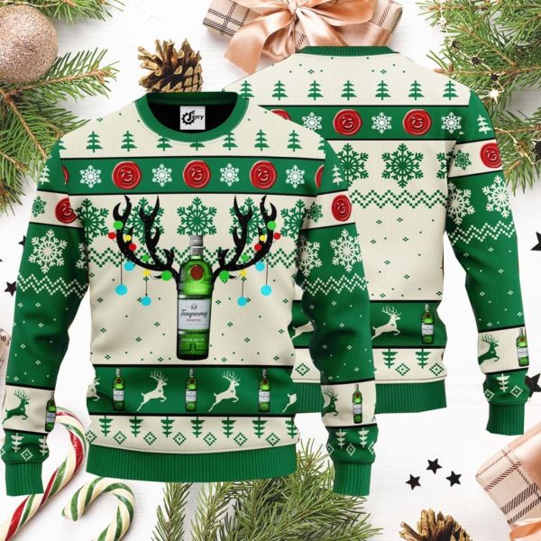 Tanqueray Reindeer Ugly Christmas Sweater