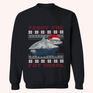 Terry The Fat Shark Ugly Christmas Sweatshirt