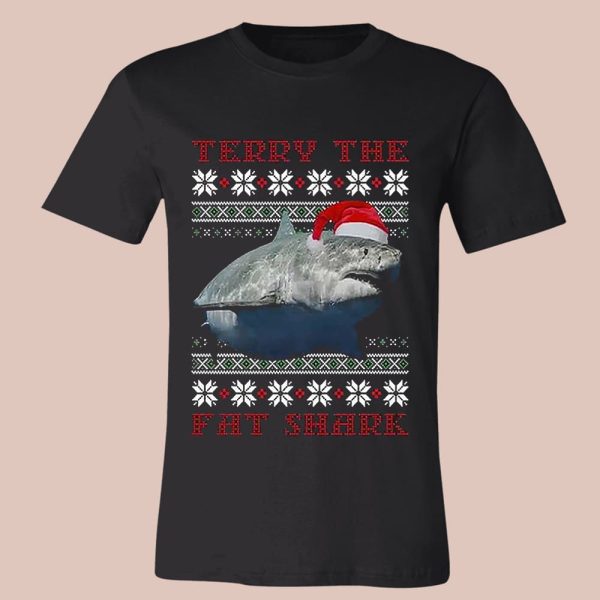 Terry The Fat Shark Ugly Christmas Sweatshirt
