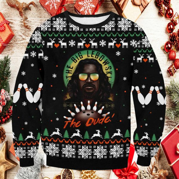 The Big Lebowski Dude Ugly Christmas Sweater