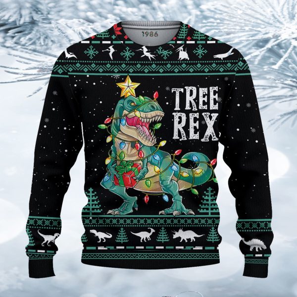 Tree Rex Ugly Christmas Sweater