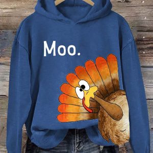 Turkey Moo Thankgiving Sweatshirt