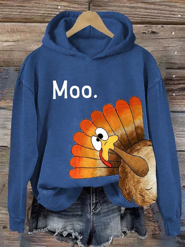 Turkey Moo Thanksgiving Sweatshirt