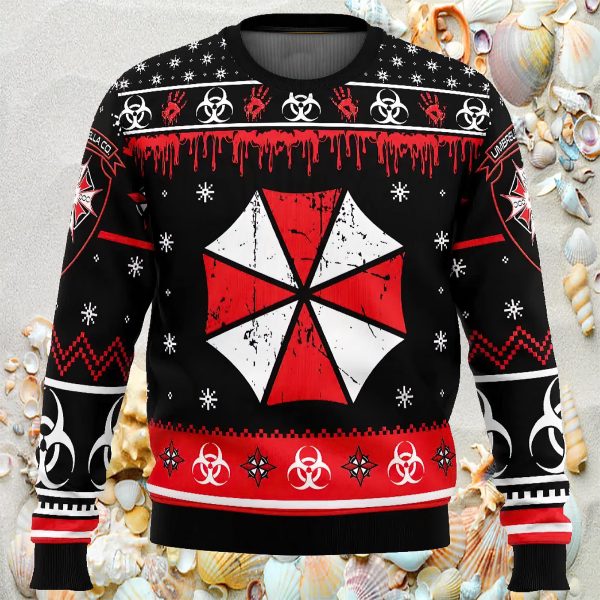 Umbrella Co Resident Evil Ugly Christmas Sweater