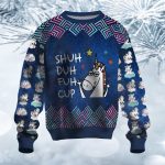 Unicorn With Blue Ugly Christmas Sweater