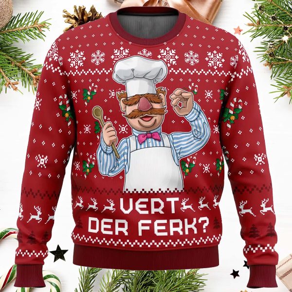 Vert Der Ferk The Muppet Show Ugly Christmas Sweater