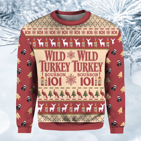 Wild Turkey Bourbon Ugly Christmas Sweater